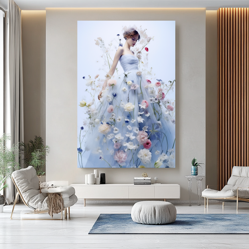 ПРЯМОУГОЛЬНЫЙ Grande toile imprimée étirée / Légendaire Marilyn Monroe en robe rouge / Impression d'art mural moderne