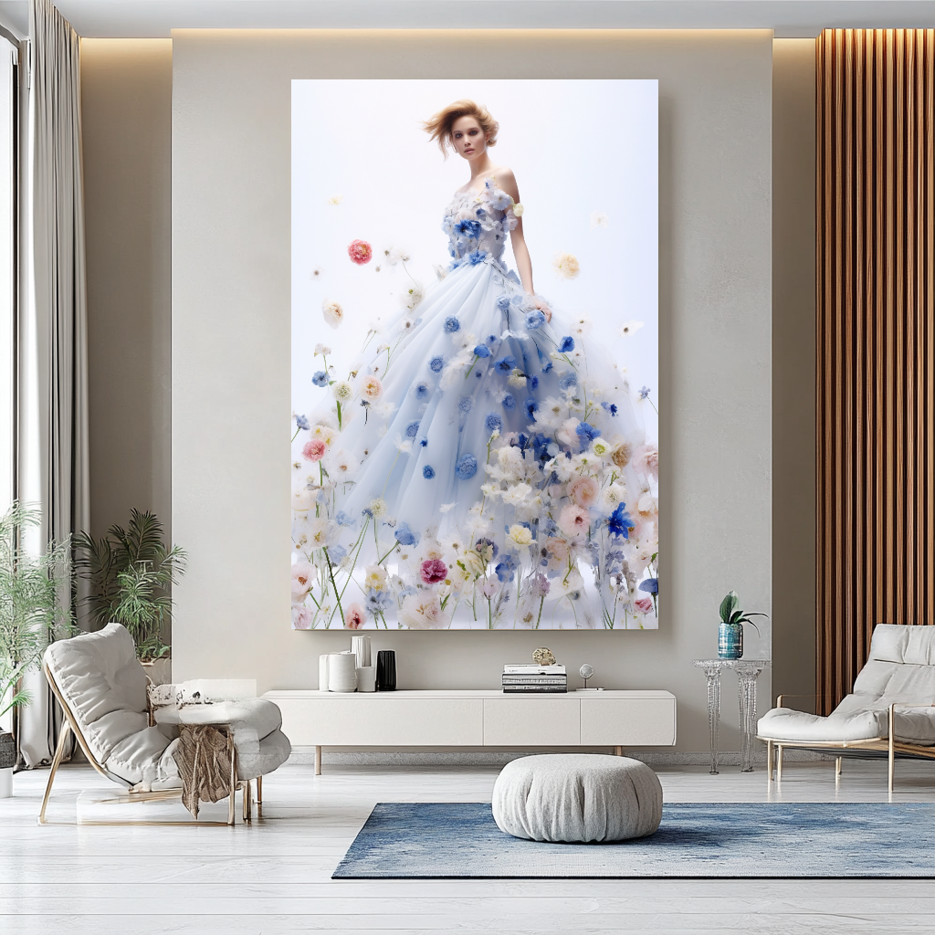 ПРЯМОУГОЛЬНЫЙ Grande toile imprimée étirée / Légendaire Marilyn Monroe en robe rouge / Impression d'art mural moderne