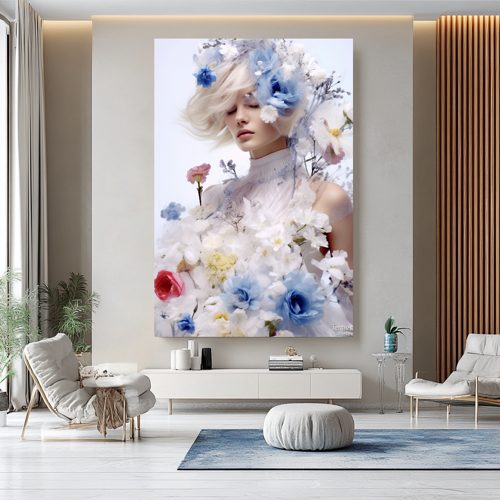 ПРЯМОУГОЛЬНЫЙ Grande toile imprimée étirée / Légendaire Marilyn Monroe en robe rouge / Impression d'art mural moderne