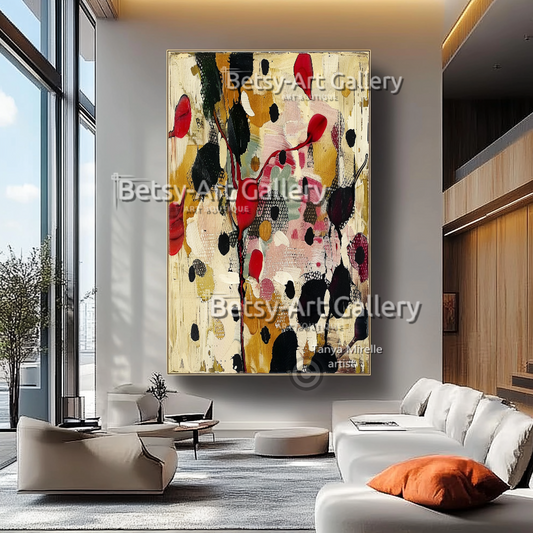 Colorful Bubble Modern Abstract Impasto Oil Painting on Canvas #19