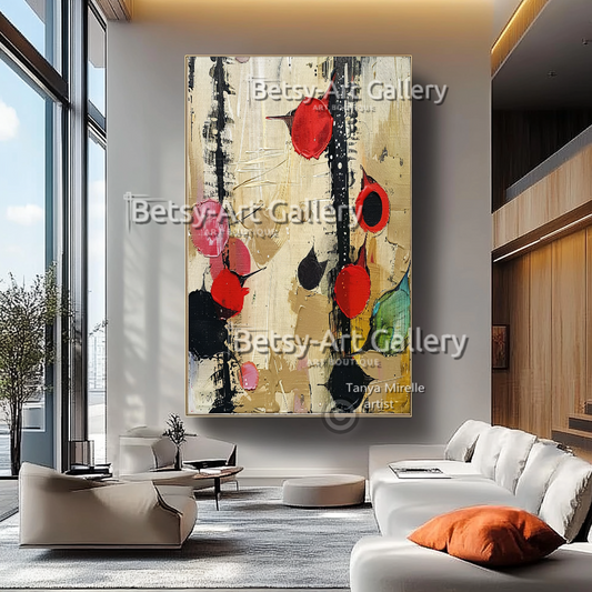 Colorful Textured Abstract Impasto Oil Painting on Canvas #6