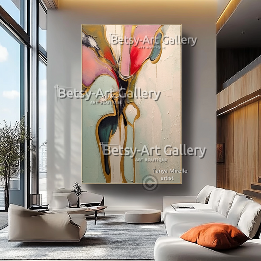 Minimalist Abstract Impasto Oil Painting on Canvas #24