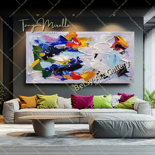 Kaleidoscope of Colors - Impasto Acrylic Painting on Canvas #225