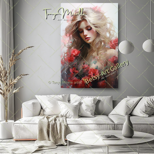 Pop Art Portrait Brigitte Bardot - Modern Canvas Print #1