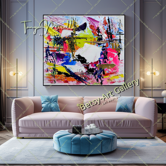 {{ product.title }} canvas artwork by Tanya Mirelle – modern wall decor – original artwork for home, living room, office, or gallery