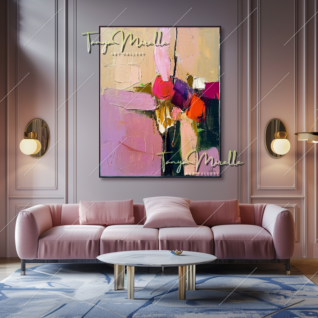 Handmade Abstract Wall Art, Modern Oil on Canvas #214
