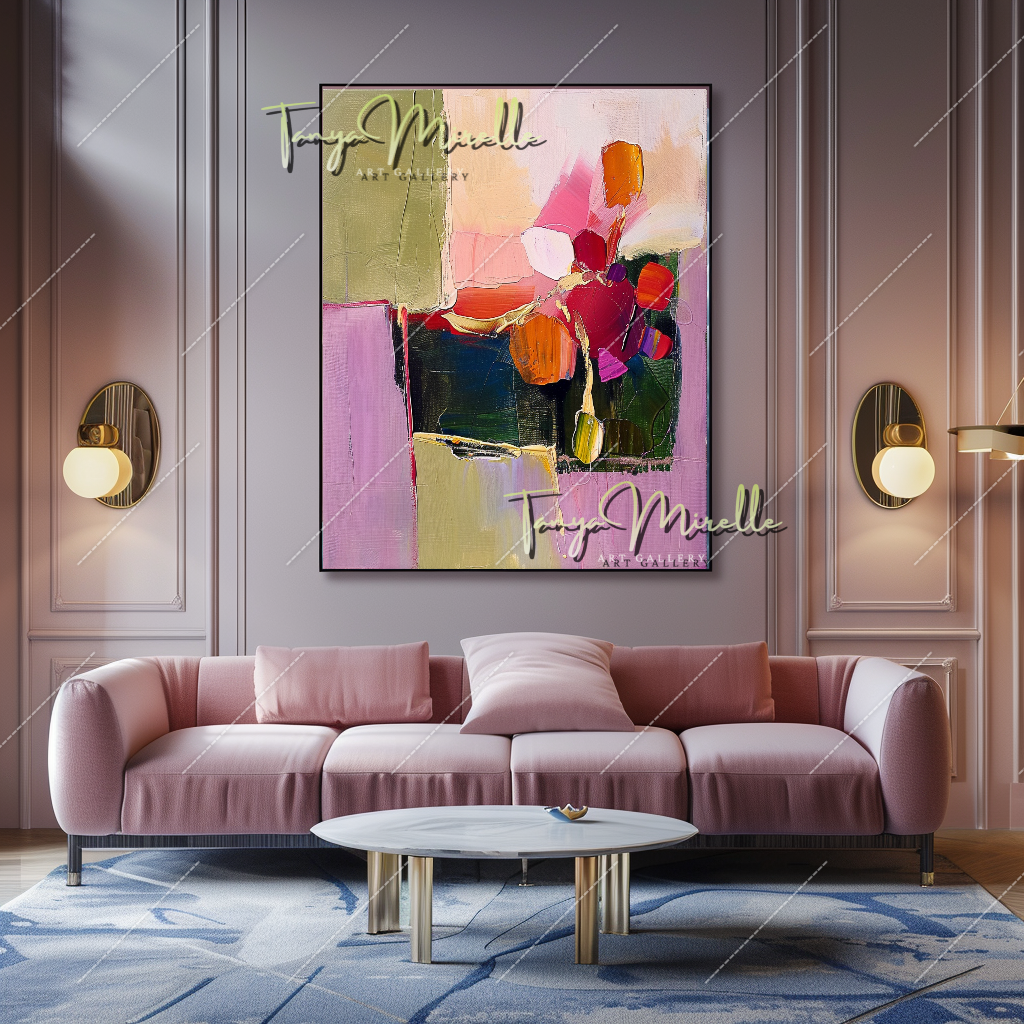Handmade Abstract Wall Art, Modern Oil on Canvas #214