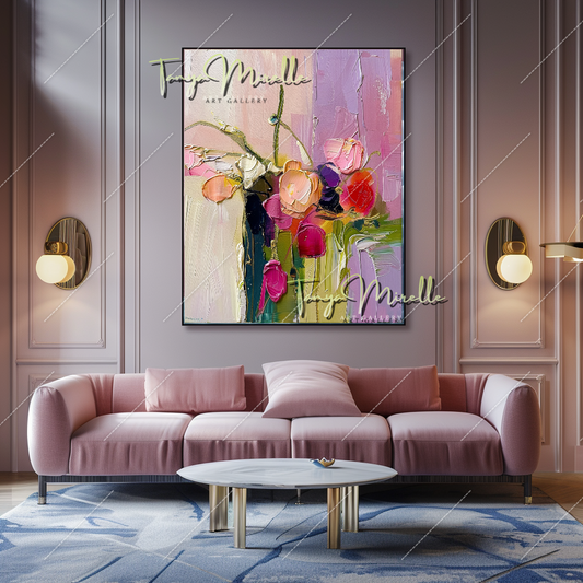 EXTRA LARGE Peinture à l’huile d’empâtement sur toile / Pas de cadre