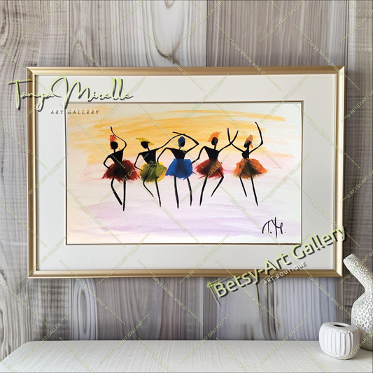 African Colorful Tribal Dancer Art - Watercolor Painting, No Frame {{ shop_name }}watercolor abstract dance print African dance art African decor art for girls birthday gift colorful painting cultural art dance wall art dancer illustration dancer wall art ethnic home decor gift for mom paper painting small painting tribal artwork watercolor art watercolor painting