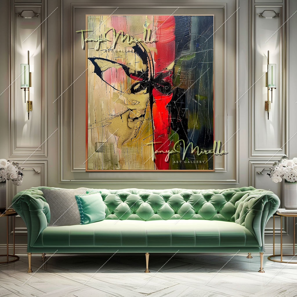 Large Abstract Oil Painting on Canvas, Modern Wall Art #208