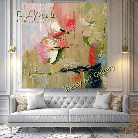 EXTRA LARGE Peinture à l’huile d’empâtement sur toile / Pas de cadre