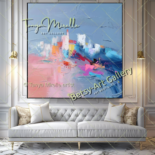 {{ product.title }} canvas artwork by Tanya Mirelle – modern wall decor – original artwork for home, living room, office, or gallery