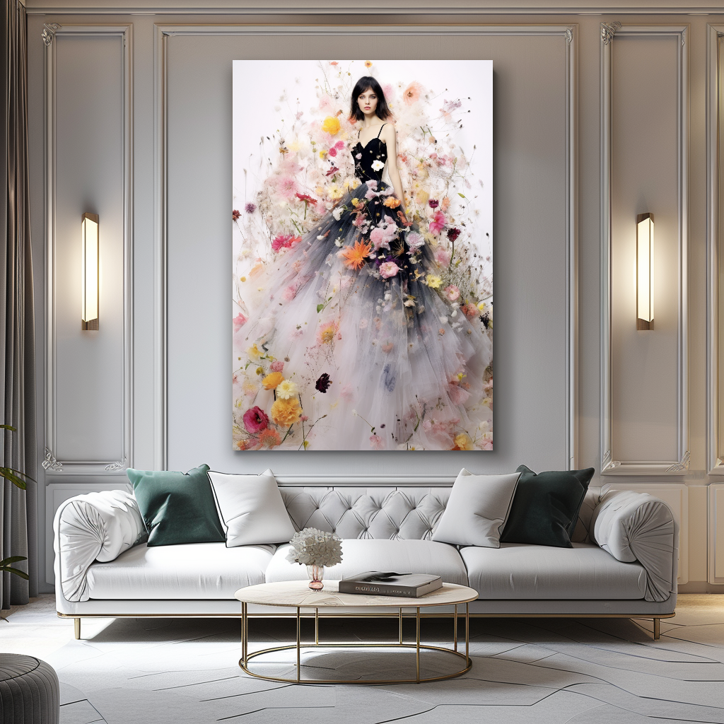 Perfume Floral Woman - Luxury Wall Art on Canvas - Elegant Home Decor