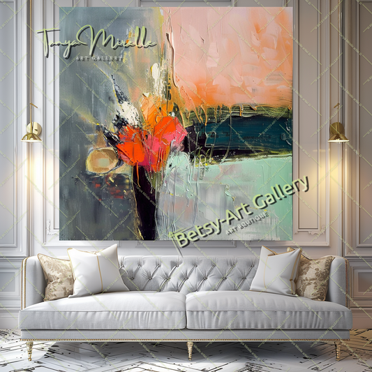 EXTRA LARGE Peinture à l’huile d’empâtement sur toile / Pas de cadre