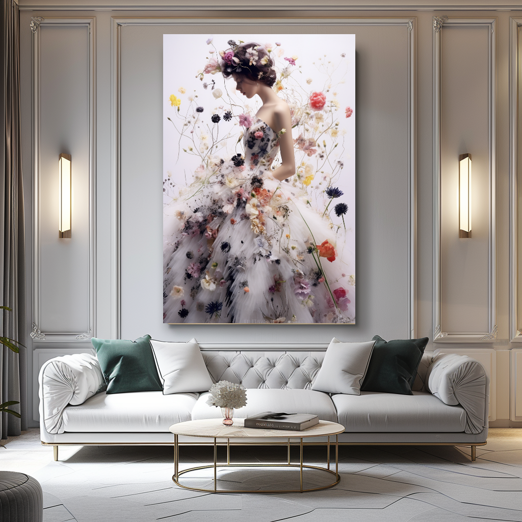Perfume Floral Woman - Luxury Wall Art on Canvas - Elegant Home Decor