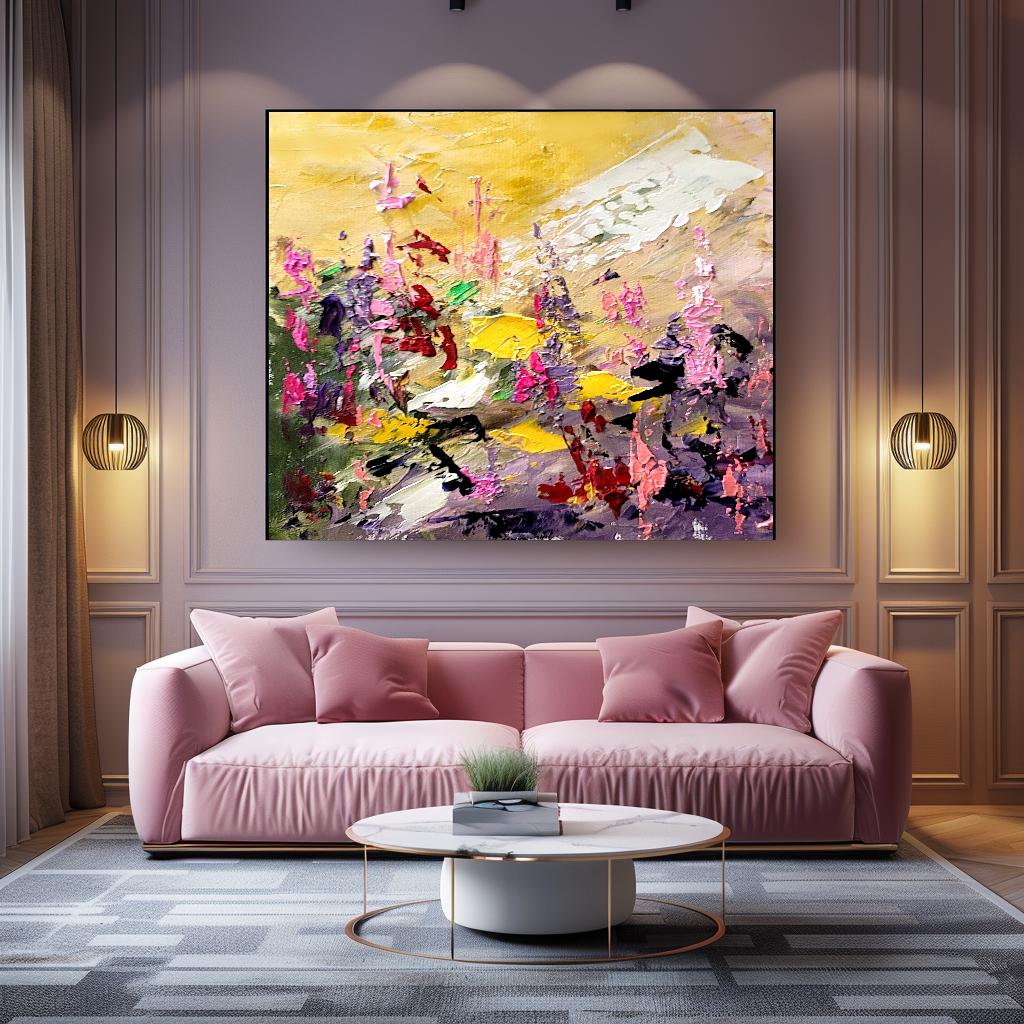 Large Modern Abstract Art for Living room, Impasto Oil Painting on Canvas, Handmade Art for sale