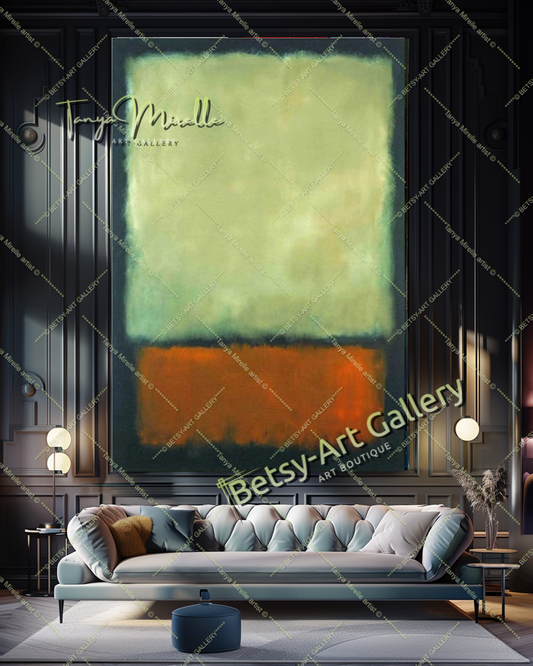 Mark Rothko Large Abstract Painting - Large Abstract Oil Painting on Canvas