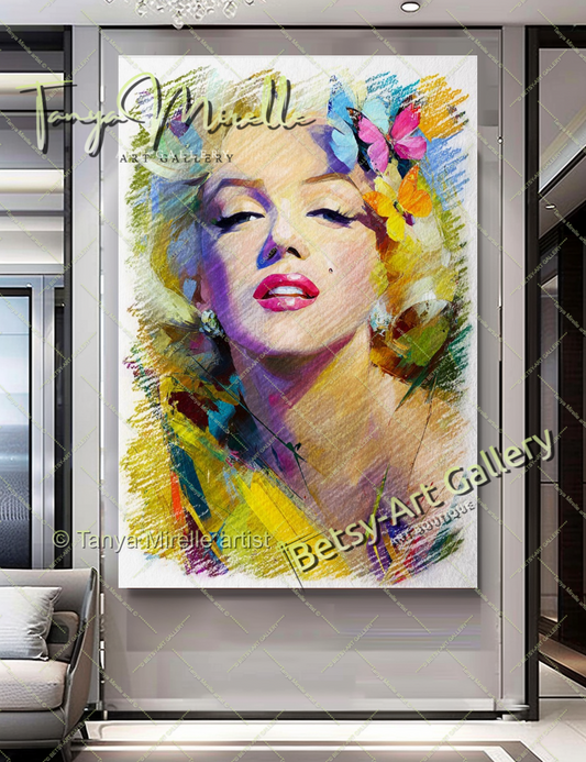 Iconic Portrait Marilyn Monroe - Modern Pop Art Canvas Print #3