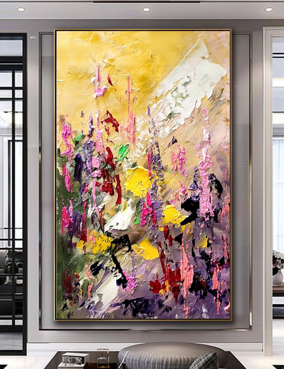 Large Modern Abstract Art for Living room, Impasto Oil Painting on Canvas, Handmade Art for sale