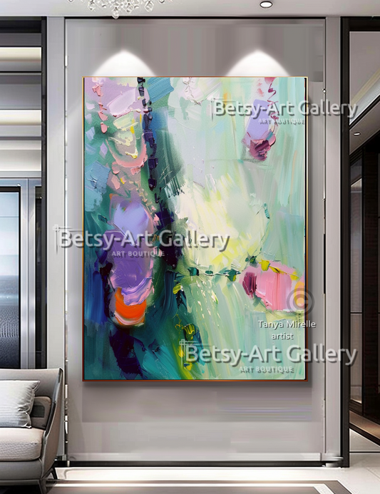 Tranquil Underwater Symphony – Textured Abstract Painting #119