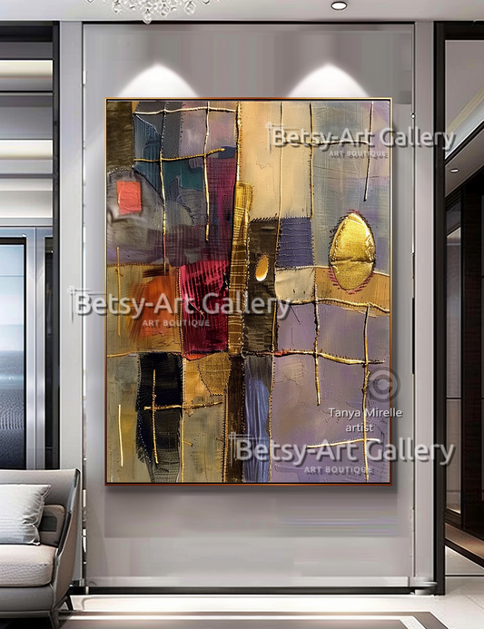 EXTRA LARGE Peinture à l’huile d’empâtement sur toile / Pas de cadre