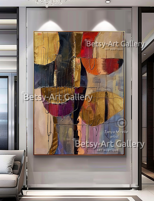 EXTRA LARGE Peinture à l’huile d’empâtement sur toile / Pas de cadre