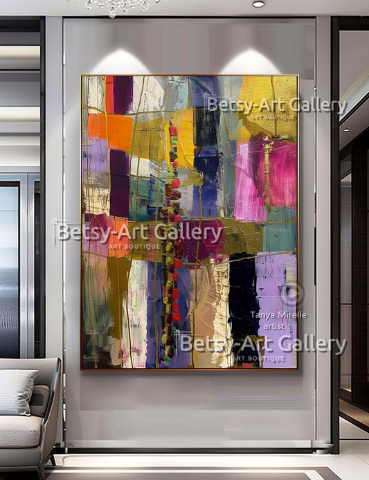 Textured Abstract Color Fields - Impasto Modern Painting #108