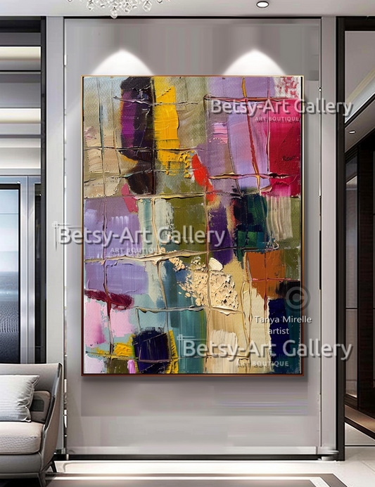 Textured Abstract Color Fields - Impasto Modern Painting #109