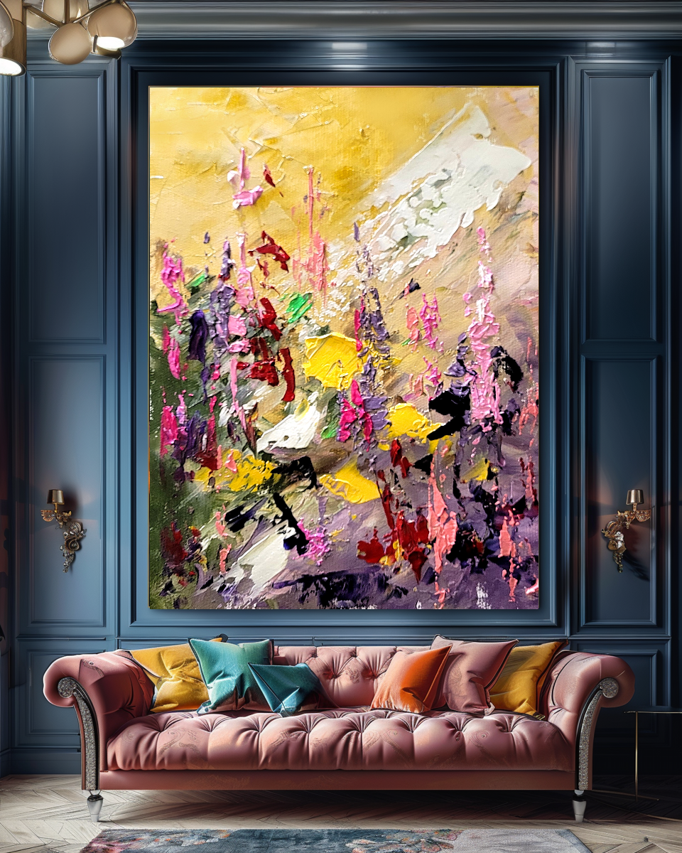 Large Modern Abstract Art for Living room, Impasto Oil Painting on Canvas, Handmade Art for sale