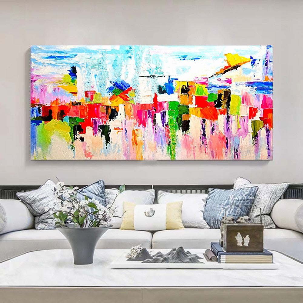 Large Abstract Paintings for living room, Impasto Oil Painting on Canvas, Modern Wall Art, Unique Painting