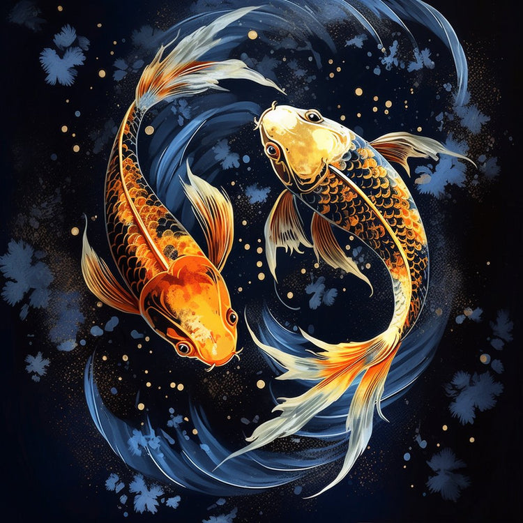 Nautical & Koi Fish Art Print - BETSY-ART GALLERY