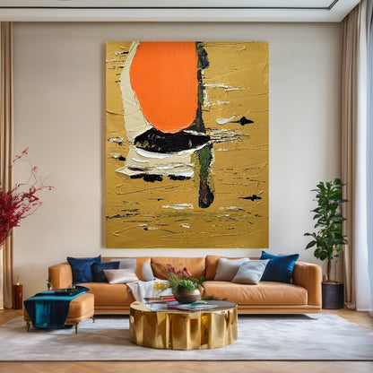 Modern Abstract Wall Art for Living room, Earthy color Art, Impasto Oil Painting on Canvas