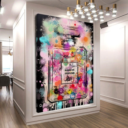  #ChanelArt #PopArt #FashionArt #PerfumeArt #CanvasPrint #ParisianStyle #ModernArt #ColorfulDecor #UniqueGift #WallArt