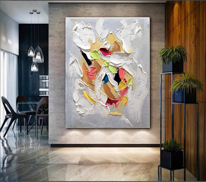 Modern Abstract Art for Living room, Impasto Oil Painting on Canvas