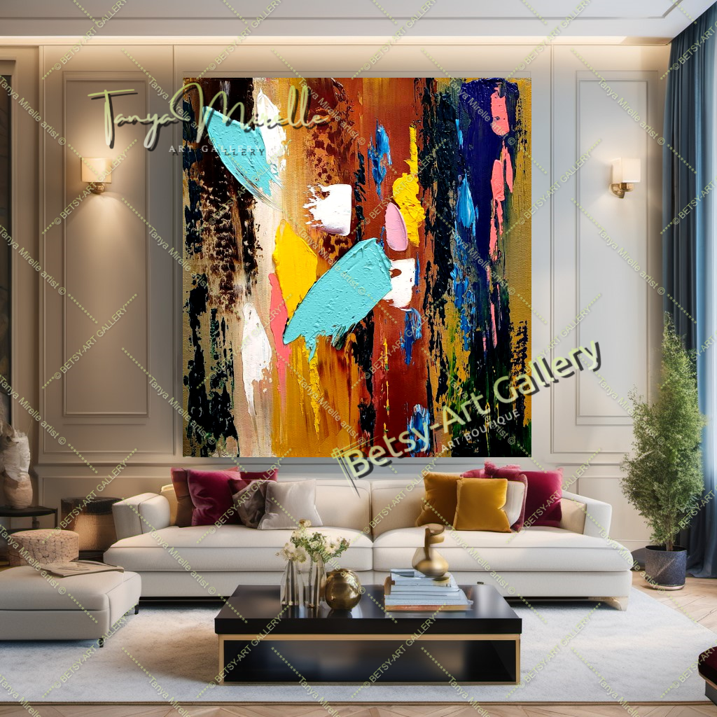 {{ product.title }} canvas artwork by Tanya Mirelle – modern wall decor – original artwork for home, living room, office, or gallery