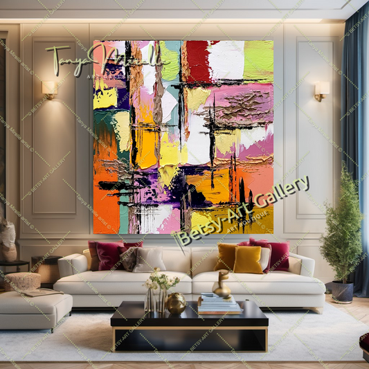 {{ product.title }} canvas artwork by Tanya Mirelle – modern wall decor – original artwork for home, living room, office, or gallery
