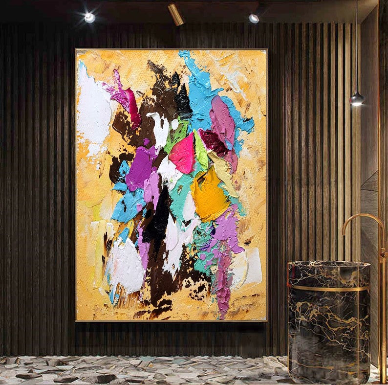 Abstract Wall Art, Modern Impasto Oil Painting on Canvas for Living room – Large – Oil on Canvas – {{ product.title }} canvas artwork by Tanya Mirelle – modern wall decor – original artwork for home, living room, office, or gallery – original artwork by BETSY-ART GALLERY