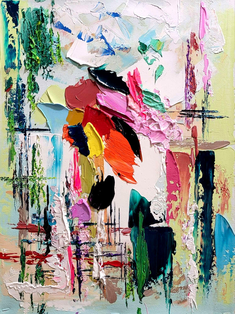 Modern Abstract Wall Art, Large Colorful Impasto Oil Painting on Canvas – Large – Oil on Canvas – {{ product.title }} canvas artwork by Tanya Mirelle – modern wall decor – original artwork for home, living room, office, or gallery – original artwork by BETSY-ART GALLERY