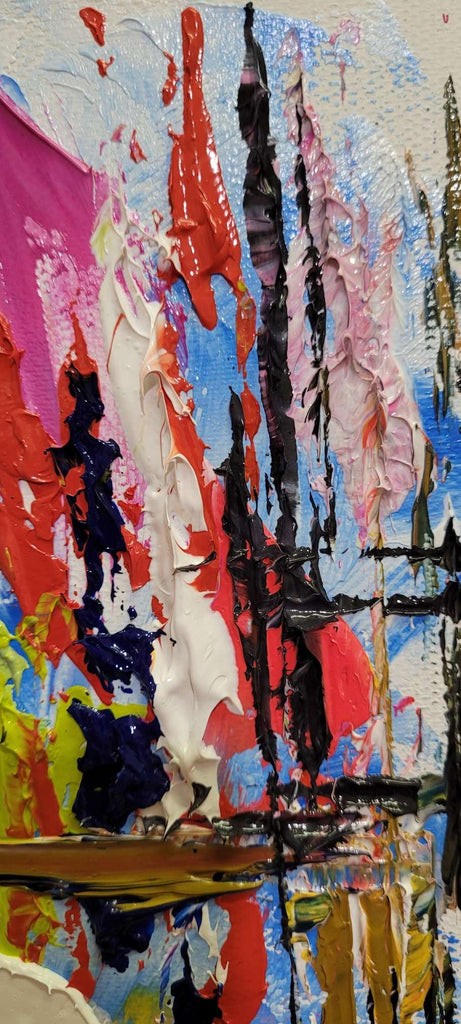 Vivid Abstract Painting, Impasto Oil Painting on Canvas, Large Modern Wall Art for Living Room – Large – Oil on Canvas – {{ product.title }} canvas artwork by Tanya Mirelle – modern wall decor – original artwork for home, living room, office, or gallery – original artwork by BETSY-ART GALLERY