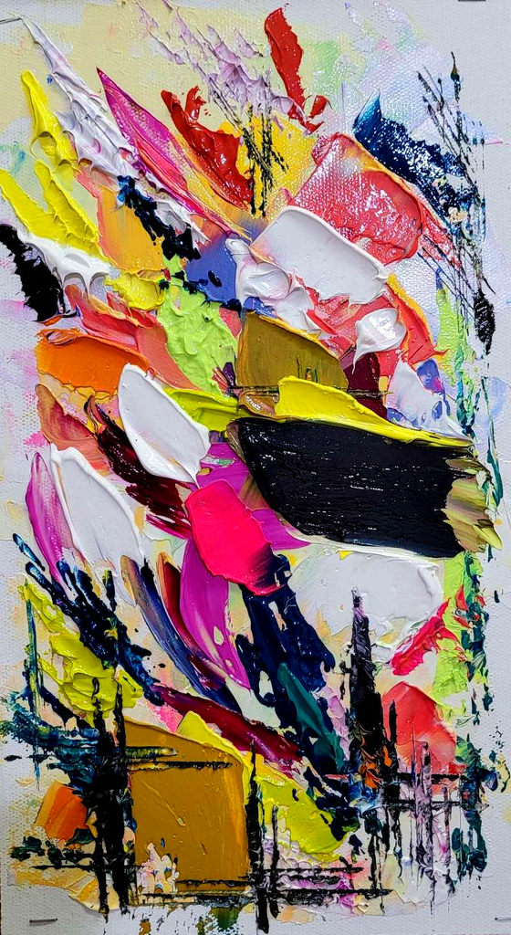 Vibrant Abstract Painting, Impasto Oil Painting on Canvas, Large Modern Wall Art for Living Room – Large – Oil on Canvas – {{ product.title }} canvas artwork by Tanya Mirelle – modern wall decor – original artwork for home, living room, office, or gallery – original artwork by BETSY-ART GALLERY