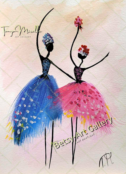 Ballerina Dance Art, Original Watercolor Ballet Painting, No Frame {{ shop_name }}watercolor abstract dance print art for girls Ballerina Dance ballerina print ballet decor ballet painting birthday gift colorful painting dance wall art dancer illustration dancer wall art elegant art gift for mom paper painting small painting watercolor art watercolor painting
