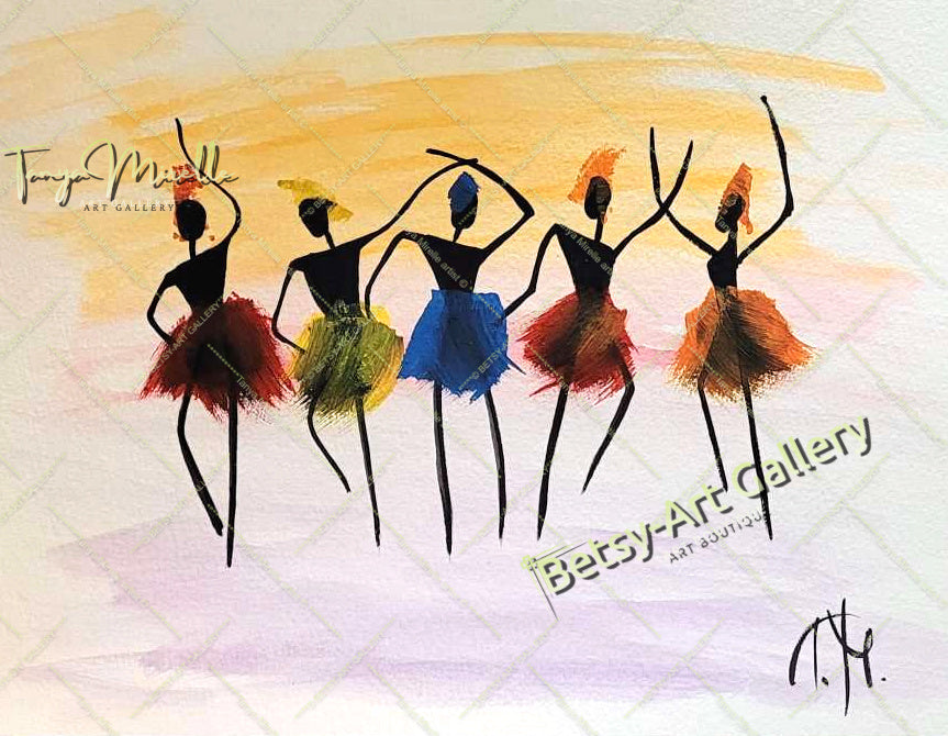 African Colorful Tribal Dancer Art - Watercolor Painting, No Frame {{ shop_name }}watercolor abstract dance print African dance art African decor art for girls birthday gift colorful painting cultural art dance wall art dancer illustration dancer wall art ethnic home decor gift for mom paper painting small painting tribal artwork watercolor art watercolor painting