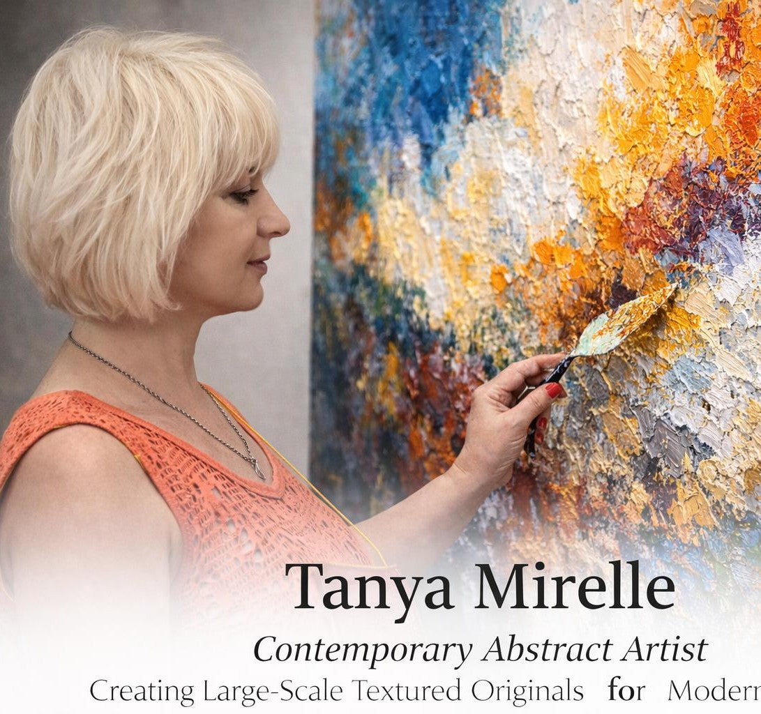 {{ product.title }} canvas artwork by Tanya Mirelle – modern wall decor – original artwork for home, living room, office, or gallery
