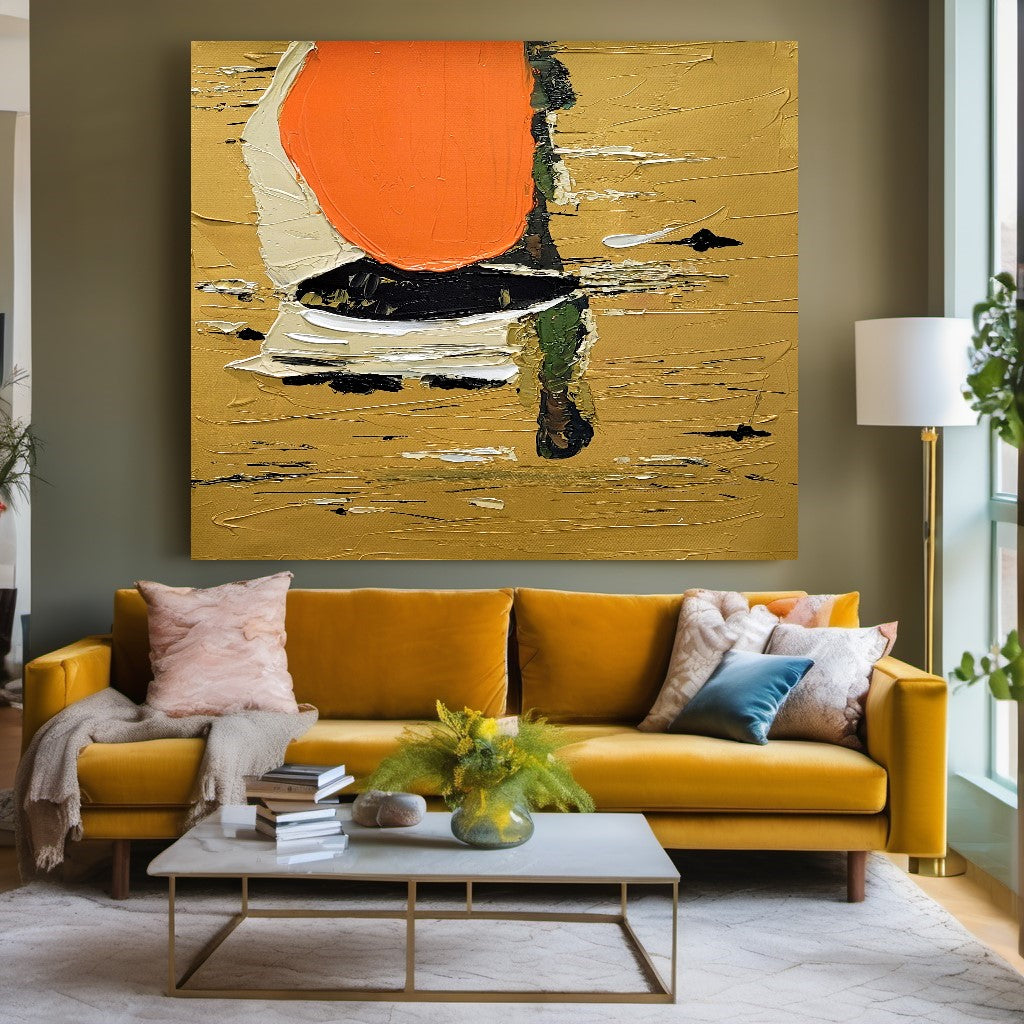 Modern Abstract Wall Art for Living room, Earthy color Art, Impasto Oil Painting on Canvas