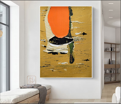 Modern Abstract Wall Art for Living room, Earthy color Art, Impasto Oil Painting on Canvas