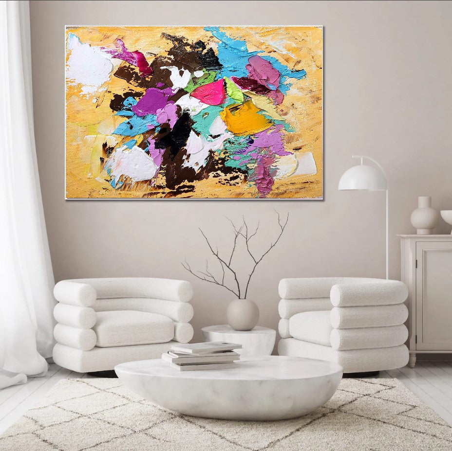 Abstract Wall Art, Modern Impasto Oil Painting on Canvas for Living room – Large – Oil on Canvas – {{ product.title }} canvas artwork by Tanya Mirelle – modern wall decor – original artwork for home, living room, office, or gallery – original artwork by BETSY-ART GALLERY