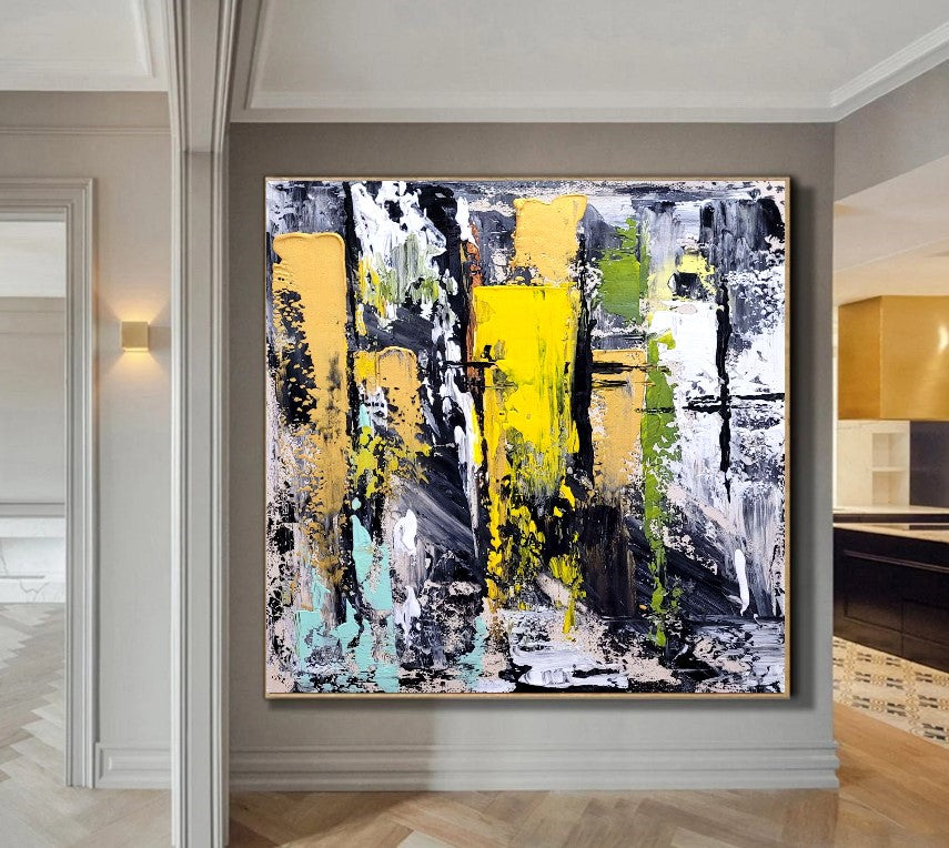 Colorful Abstract Art, Vibrant Impasto Oil Painting on Canvas – Large – Oil on Canvas – {{ product.title }} canvas artwork by Tanya Mirelle – modern wall decor – original artwork for home, living room, office, or gallery – original artwork by BETSY-ART GALLERY