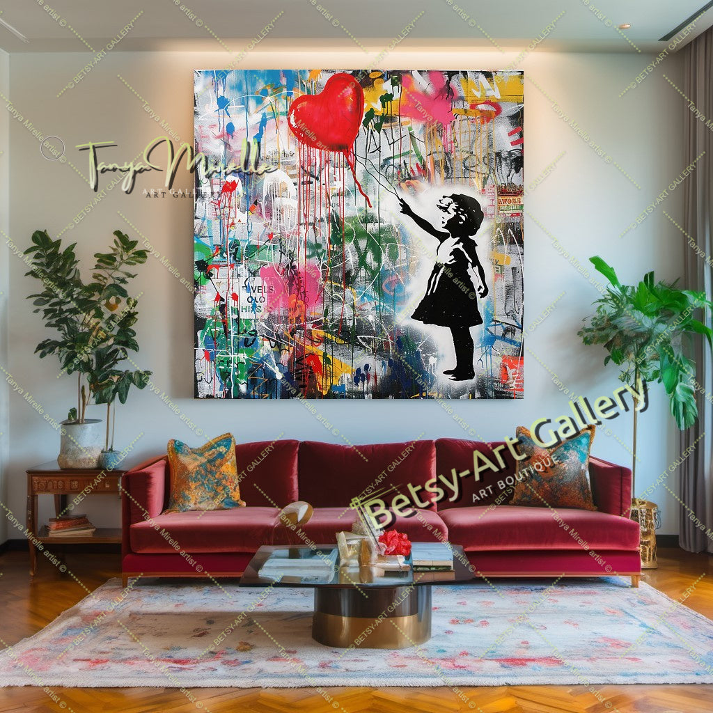 КВАДРАТ Grande toile imprimée étirée / Légendaire Marilyn Monroe en robe rouge / Impression d’art mural moderne