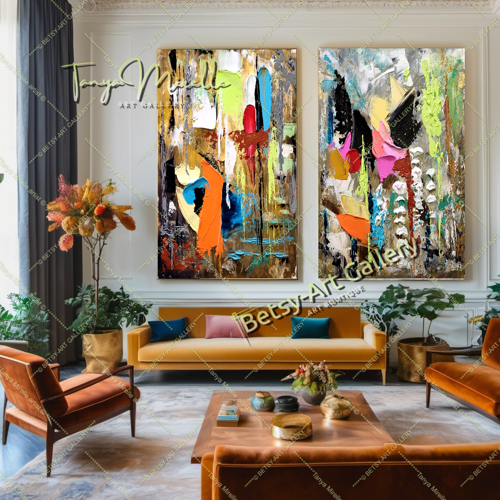 {{ product.title }} canvas artwork by Tanya Mirelle – modern wall decor – original artwork for home, living room, office, or gallery