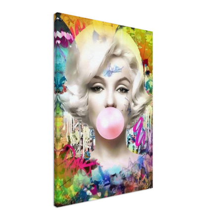 Audrey Hepburn, Marilyn Monroe, Bubble gum Pop Art - Large Canvas Print - Retro Hollywood Print